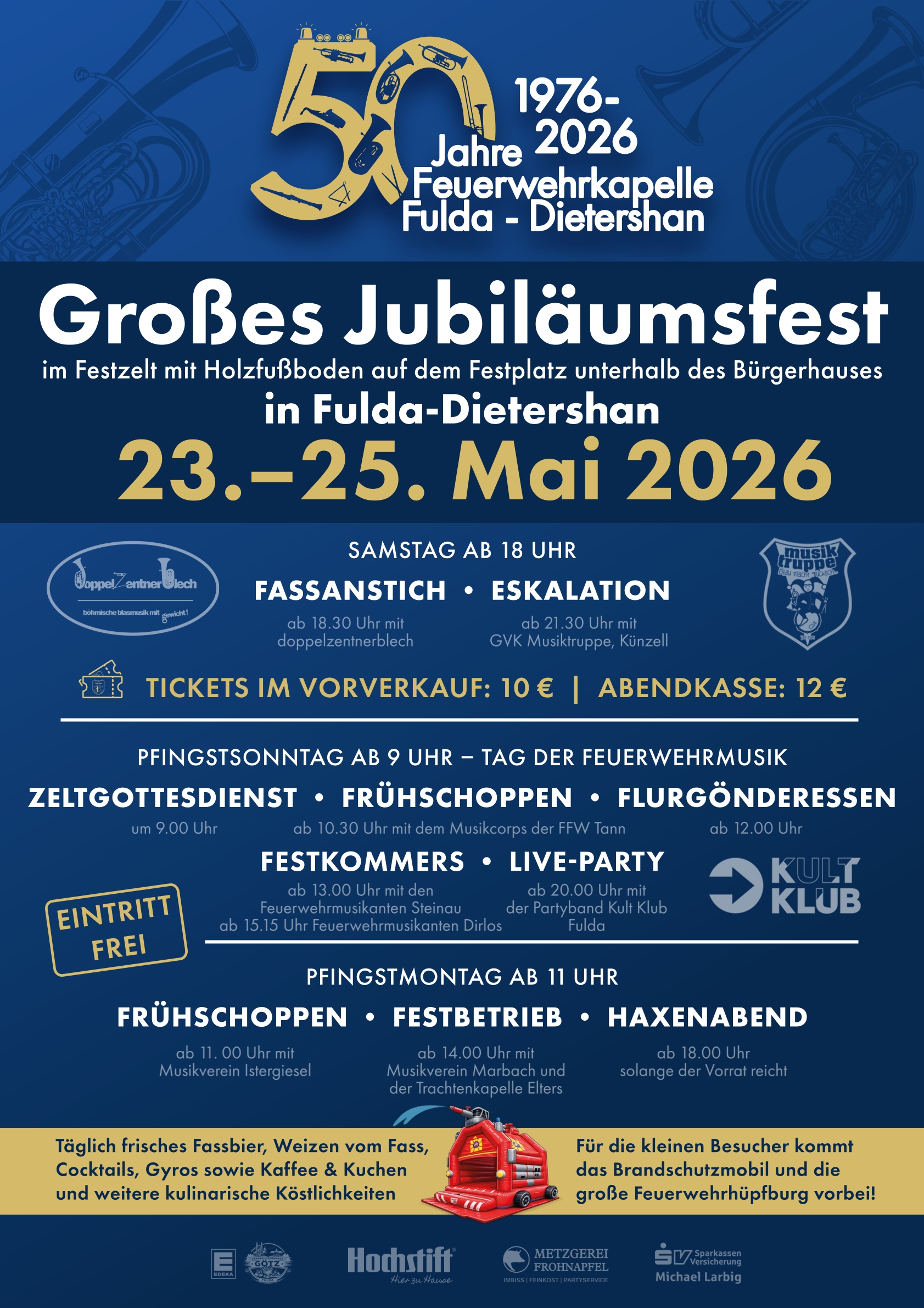 Feuerwehrkapelle beim Jubiläum